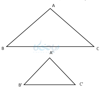 در دو مثلث متشابه نسبت نیمساز ها با نسبت اضلاع با هم برابر است .